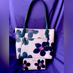 Kate Spade tote with matching wallet
